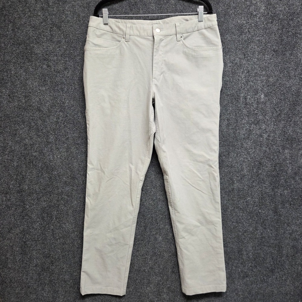 Lululemon Pants Men 34x30 Gray ABC Slim Fit Utilitech 5 Pocket Chinos Preppy